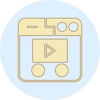 Kamera. Web simgesi basit illüstrasyon