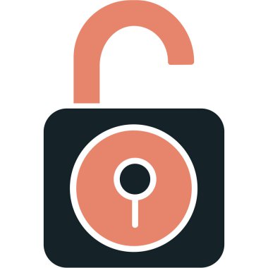 düz vektör simgesini kilitle