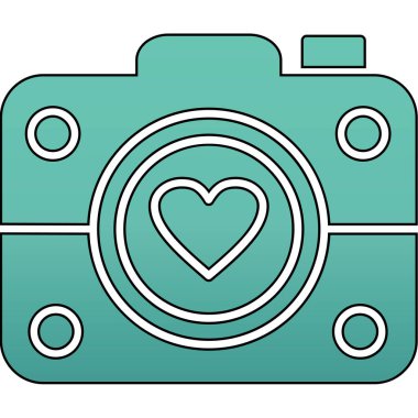 Kamera simgesi, vektör illüstrasyonu