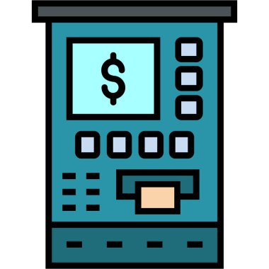 bank ATM simgesi vektörü
