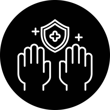 Çemberdeki bir haçın vektör illüstrasyonu