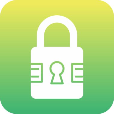 Vektör kilidi simgesi, vektör illüstrasyonu