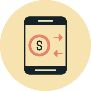 Akıllı telefon. Web simgesi basit illüstrasyon