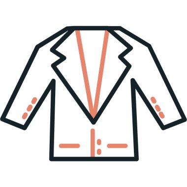 Takım elbise. Web simgesi basit illüstrasyon