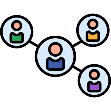 ağ bağlantı simgesi. özet ağ bağlantı vektör rengi düz izole