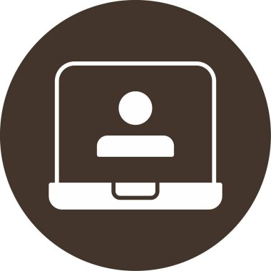 Bilgisayar. Web simgesi basit illüstrasyon