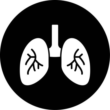 akciğer simgesi vektör illüstrasyonu