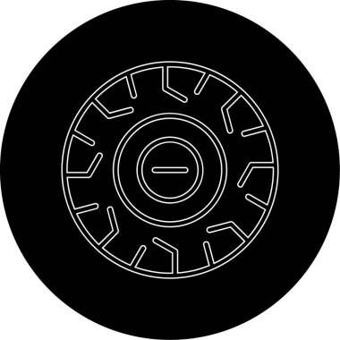 Eğilim biçimi izole edilmiş arkaplanda dairesel simge