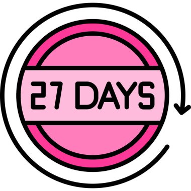 27 tarih simgesi, özet vektör illüstrasyonu