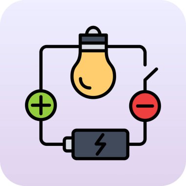 Enerji simgesi renkli ikonun vektör çizimi. güzel element enerji simgesi için de kullanılabilir..