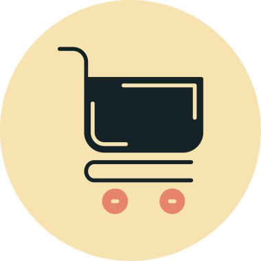 Sepet simgesi, illüstrasyon, beyaz arkaplan üzerindeki vektör