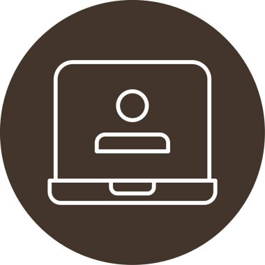 Dizüstü bilgisayar simgesi vektör çizimi