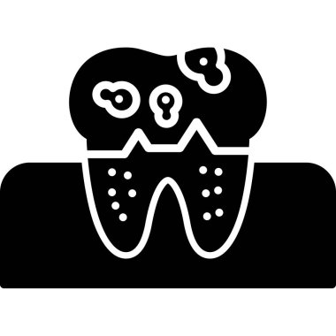 Diş ikonu. Vektör çizimi. diş bakımı sembolü