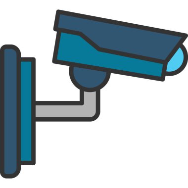 CCTV kamera güvenlik simgesi - taslak biçimi