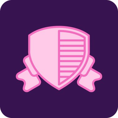 Kalkan. Web simgesi vektör illüstrasyonu