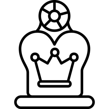 taç simgesi, basit vektör tasarımı