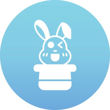 Bir tavşan simgesinin vektör çizimi