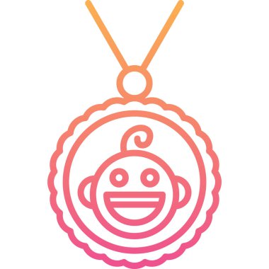 Maymun. Web simgesi basit illüstrasyon