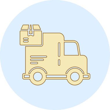 dağıtım kamyonu vektör simgesi modern basit vektör illüstrasyonu