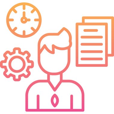 Yönetim simgesi, vektör illüstrasyonu