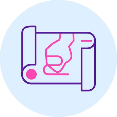 Harita. Web simgesi basit illüstrasyon