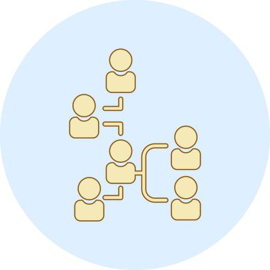 Sosyal ağ bağlantısı. Basit resimleme