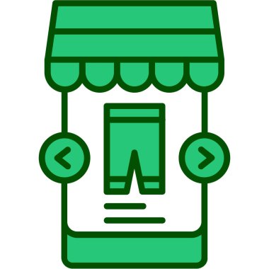 Dükkan. Web simgesi basit illüstrasyon