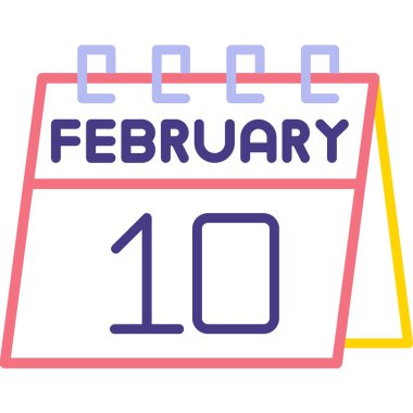 Takvim simgesi tasarımı, vektör illüstrasyonu