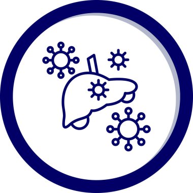 Bir virüs simgesinin vektör illüstrasyonu