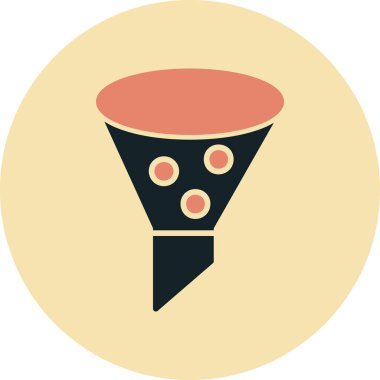 Pizza renkli vektör simgesi.