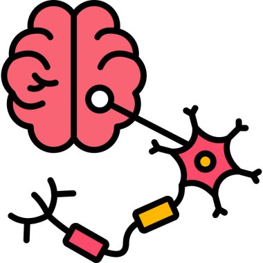 Beyin zihin simgesi - ana hatlar biçiminde