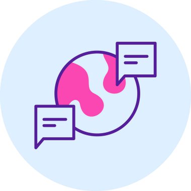 Konuşma baloncukları simgesi, vektör illüstrasyonu