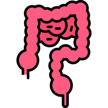 Pembe ve beyaz simgenin vektör illüstrasyonu