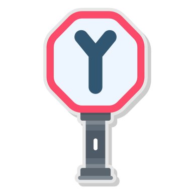 Trafik ışığı simgesi, basit vektör illüstrasyonu