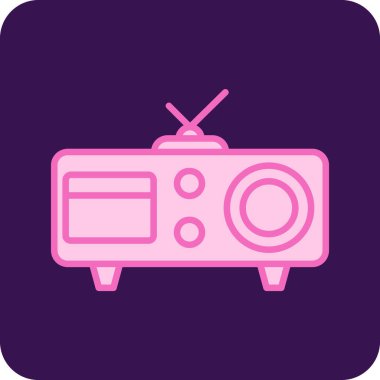 Televizyon. Web simgesi basit illüstrasyon