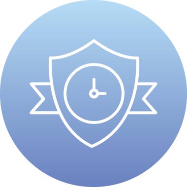 Mavi bir kalkan simgesinin vektör illüstrasyonu