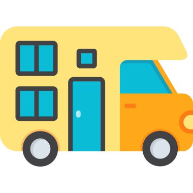 Otobüs. Web simgesi basit illüstrasyon