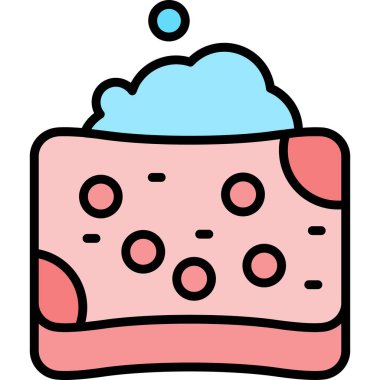 Dondurma simgesi renk ana hatları vektörü