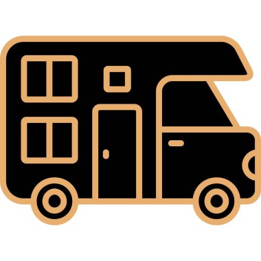 Teslimat kamyonu ikonu. vektör illüstrasyonu