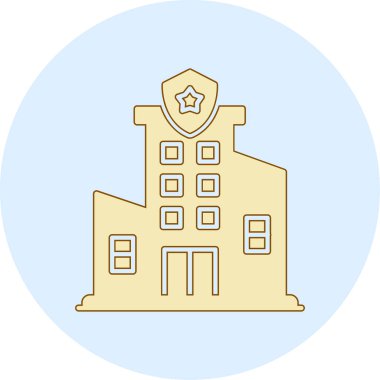 Bina simgesi. Web tasarımı için ev vektör illüstrasyonunun modern düz çizimi