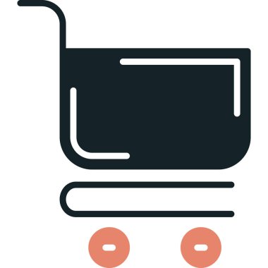 Alışveriş arabası ikonu. Beyaz arkaplanda web tasarımı için alışveriş arabası vektör simgelerinin basit çizimi