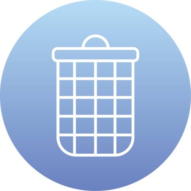 Çöp kutusu simgesi, vektör illüstrasyonu basit tasarım