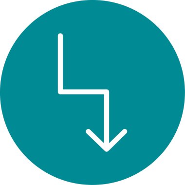 Sağa çevir düz vektör simgesi