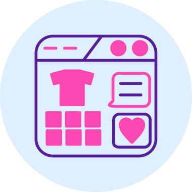 Bir alışveriş simgesinin vektör çizimi