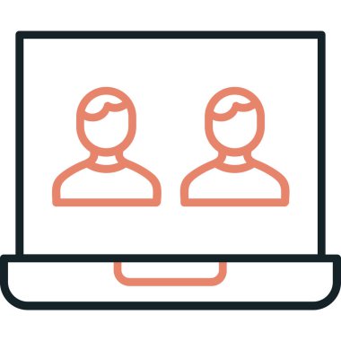 İnsanların vektör illüstrasyonu simgesi, takım çalışması