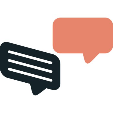 baloncuk sohbet ileti simgesi düz biçimli