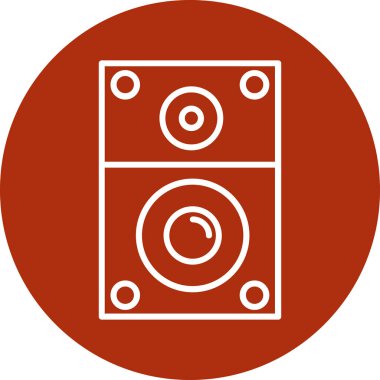Hoparlör web simgesi, basit vektör illüstrasyonu