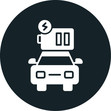 vektör elektrikli otomobil simgesi
