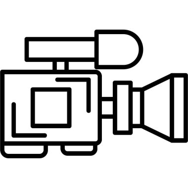 Film simgesi vektör çizelgesine sahip kamera