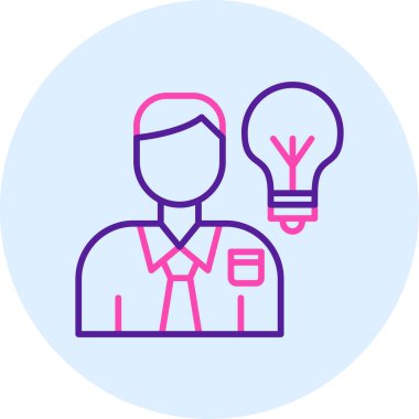 iş adamı simgesi, vektör illüstrasyonu